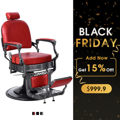 BarberPub All Purpose Barber Chair,Hydraulic Reclining Barbershop Equipment 3850