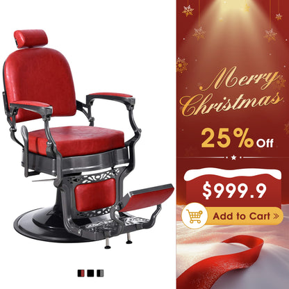 BarberPub All Purpose Barber Chair,Hydraulic Reclining Barbershop Equipment 3850