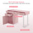 BarberPub Beauty Manicure Table with Storage Drawers, Nail Salon Desk for Nail Tech, Makeup Station with Round Handles, Beauty Equipment with Display Open Space 2990