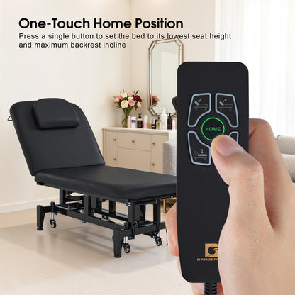 2 Motors Electric Facial Bed with Adjustable Height & Backrest, Rolling Message Tattoo Chair 2750