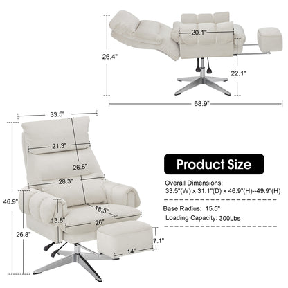 BarberPub Beauty Salon Chair, Adjustable Height, Reclining Esthetician Chair for Facial, Eyelash Extension, Tattoo – Model 8105/8129