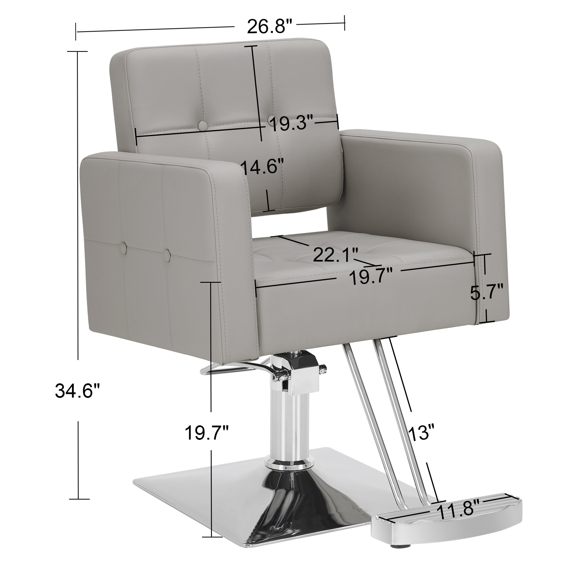 BarberPub Classic Hydraulic Styling Chair for Professionals, Barber Salon Chair 9468