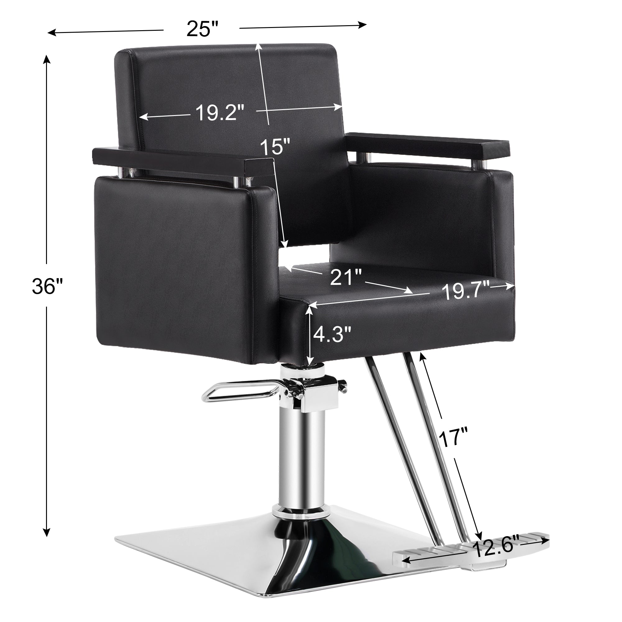 BarberPub Swivel Salon Chair for Hair Stylist, Beauty Salon Spa Equipment 8803