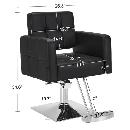 BarberPub Classic Hydraulic Styling Chair for Professionals, Barber Salon Chair 9468