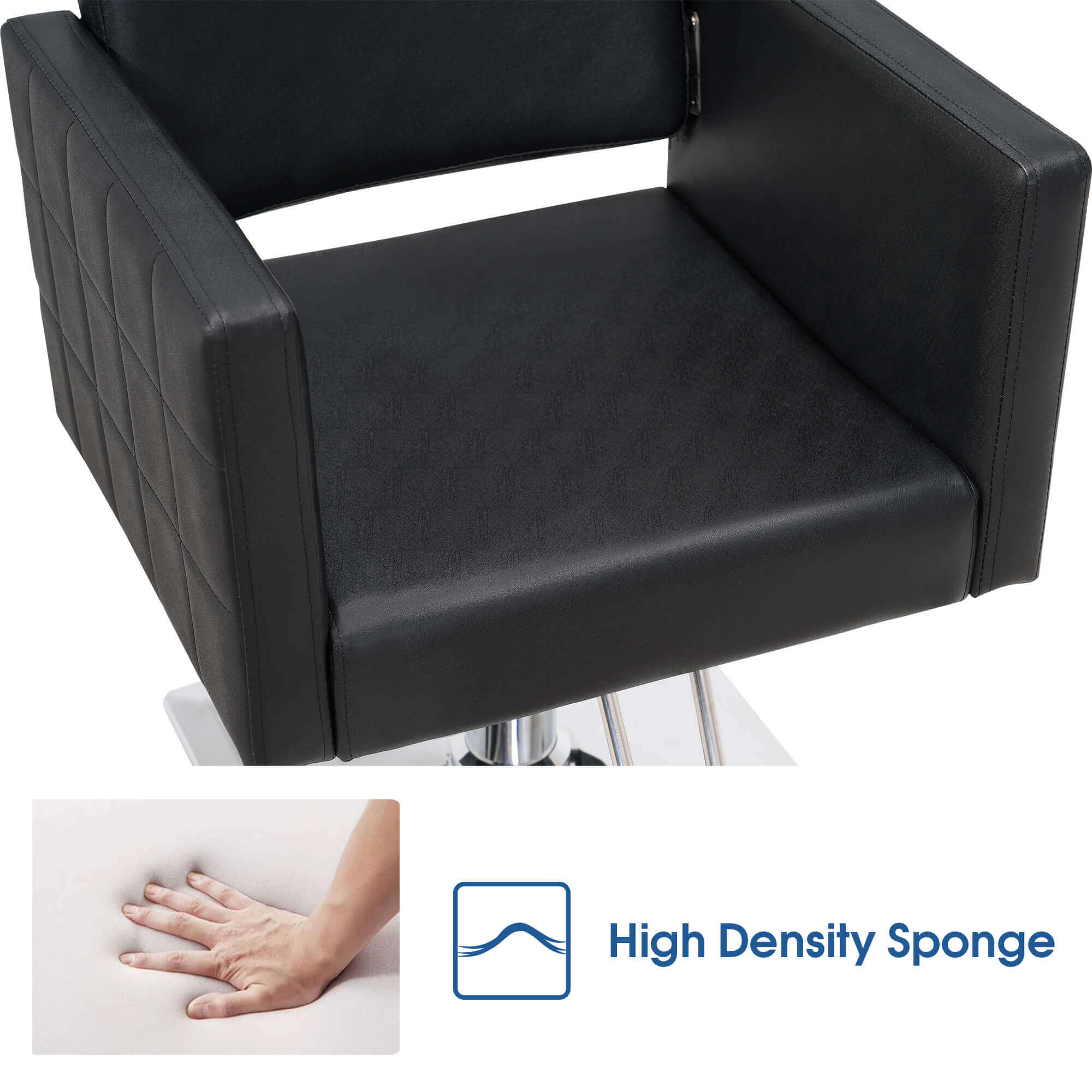 Salon Chair 8821 & Anti-Fatigue Mat 0040 Set - Professional Hydraulic Salon Chair with Ergonomic 0.5" Thick Salon Mat