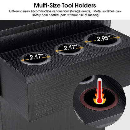 Modern Salon Station with Lockable Drawer & Cabinet, Storage Barber Cabinet for Hair Salon 2021