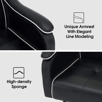 Barber Chair 9182 & Anti-Fatigue Mat 0020 Set - Reclining Hydraulic Barber Chair with 1/2"  Thick Salon Mat, Ideal for Barbers & Stylists
