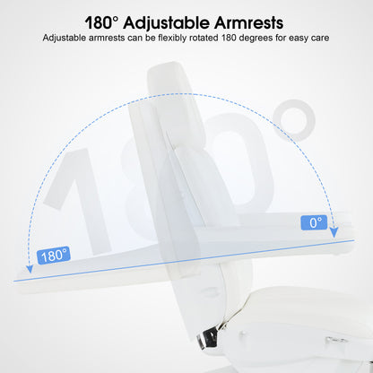 4-Motor Electric Facial Spa Bed with Hand & Foot Control, PU Leather Esthetician Adjustable Massage Table, 440 lbs Capacity 2119