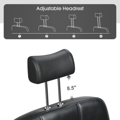 Barber Chair 2059 & Salon Mat 0020 Set - All Purpose Hydraulic Barber Chair with Ergonomic NBR Anti-Fatigue Barber Mat, Ideal for Stylists