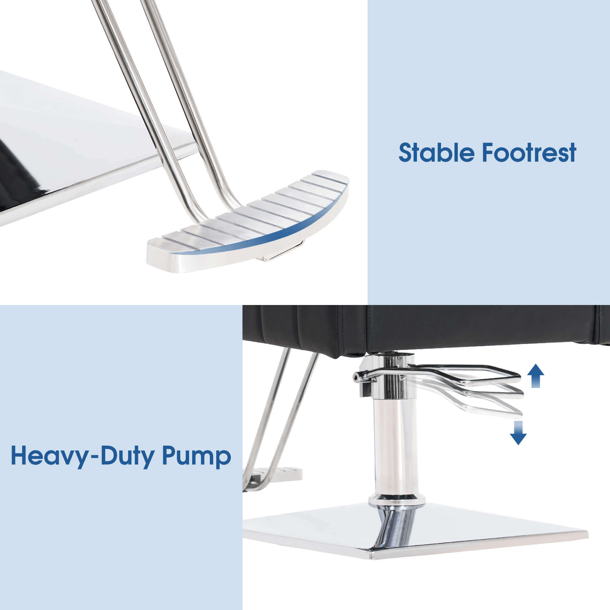 Salon Chair 8821 & Anti-Fatigue Mat 0040 Set - Professional Hydraulic Salon Chair with Ergonomic 0.5" Thick Salon Mat