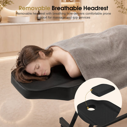 BarberPub Adjustable Tattoo Chair, Facial Chair for Client, 72 Inches Massage Table 0015