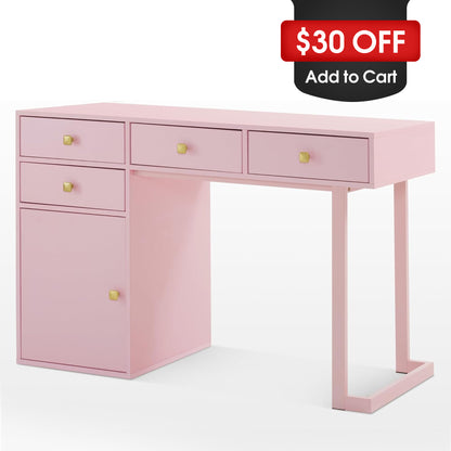 Modern Manicure Storage Table with Drawers, Beauty Nail Tech Desk with Display Open Area 2990