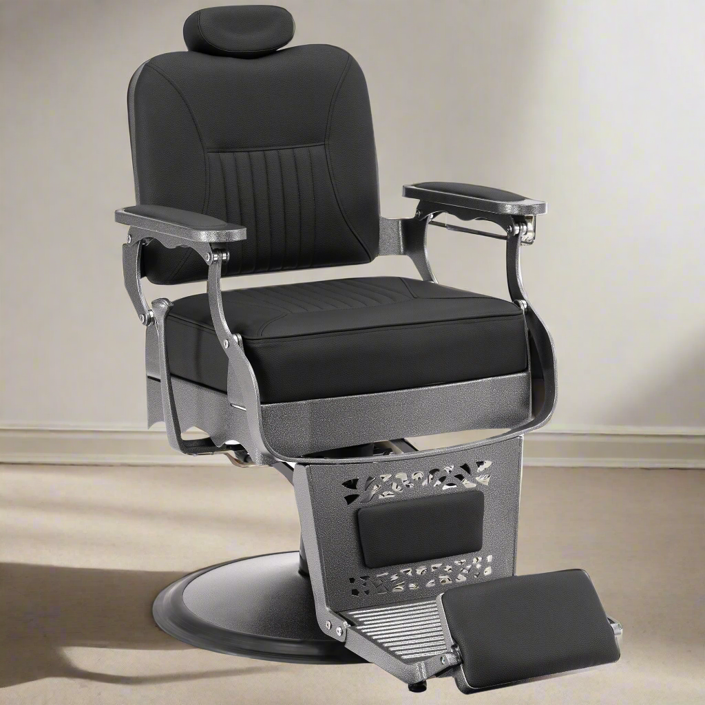 BarberPub Reclining Barber Chair, All Purpose Hydraulic Hair Stylist Salon Chair 2925