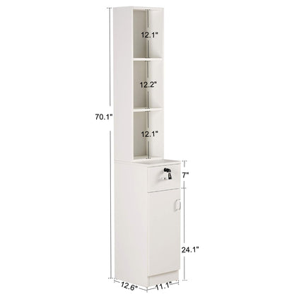 Hair Salon Wall Mount Station with Lockable Drawer and Cabinet, Barber Styling Equipment 3036-1