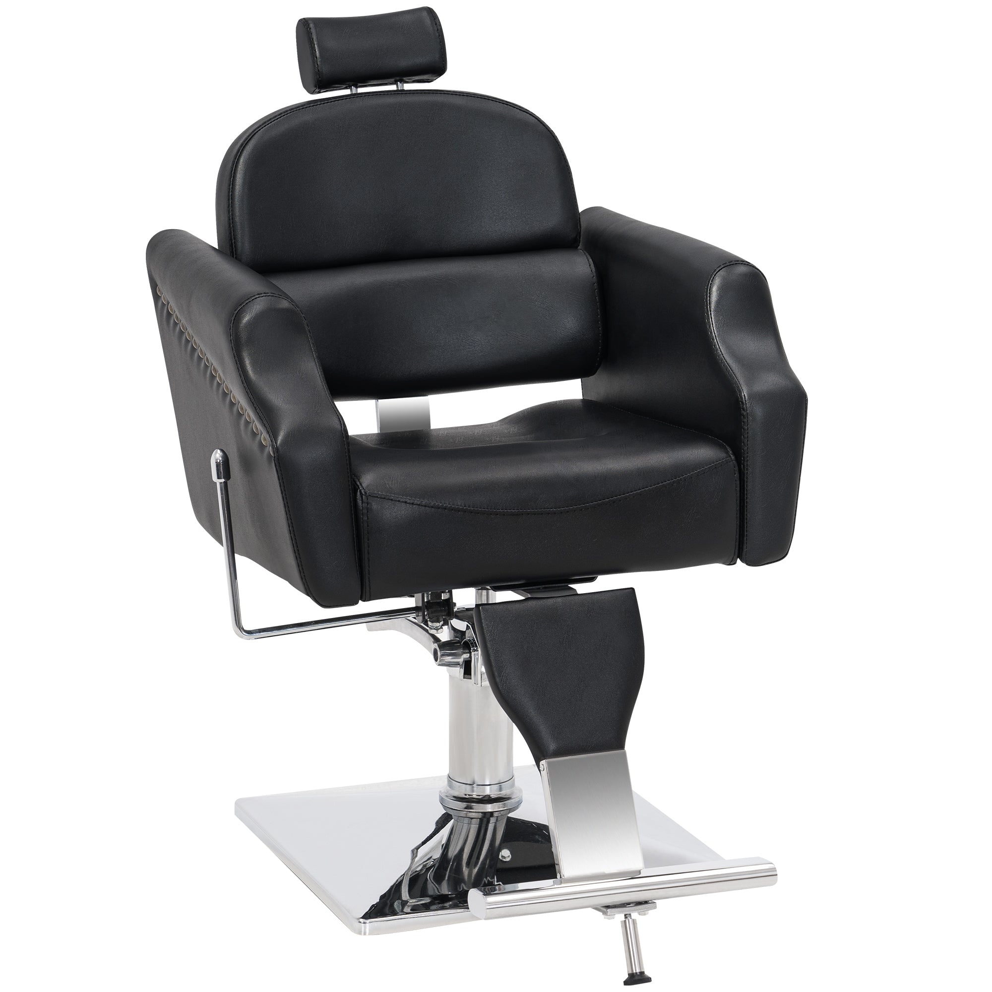 BarberPub Barber Chair with Headrest, Reclining Salon Chairs for Hair Stylist 3125