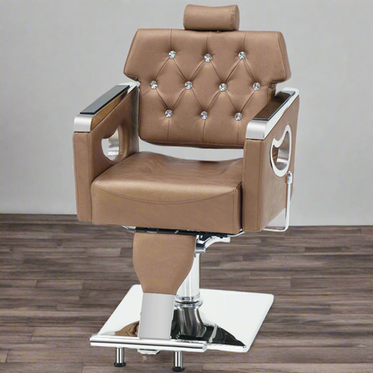 BarberPub Reclining Barber Chair for Hair Stylist, Hair Beauty Spa Salon Chair 8132