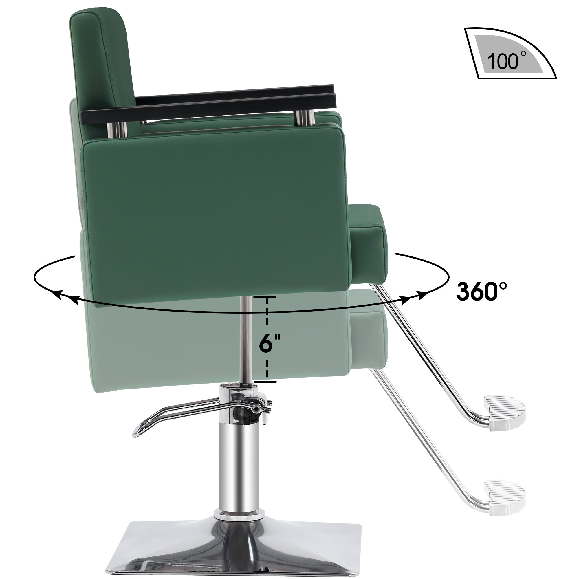 BarberPub Swivel Salon Chair for Hair Stylist, Beauty Salon Spa Equipment 8803