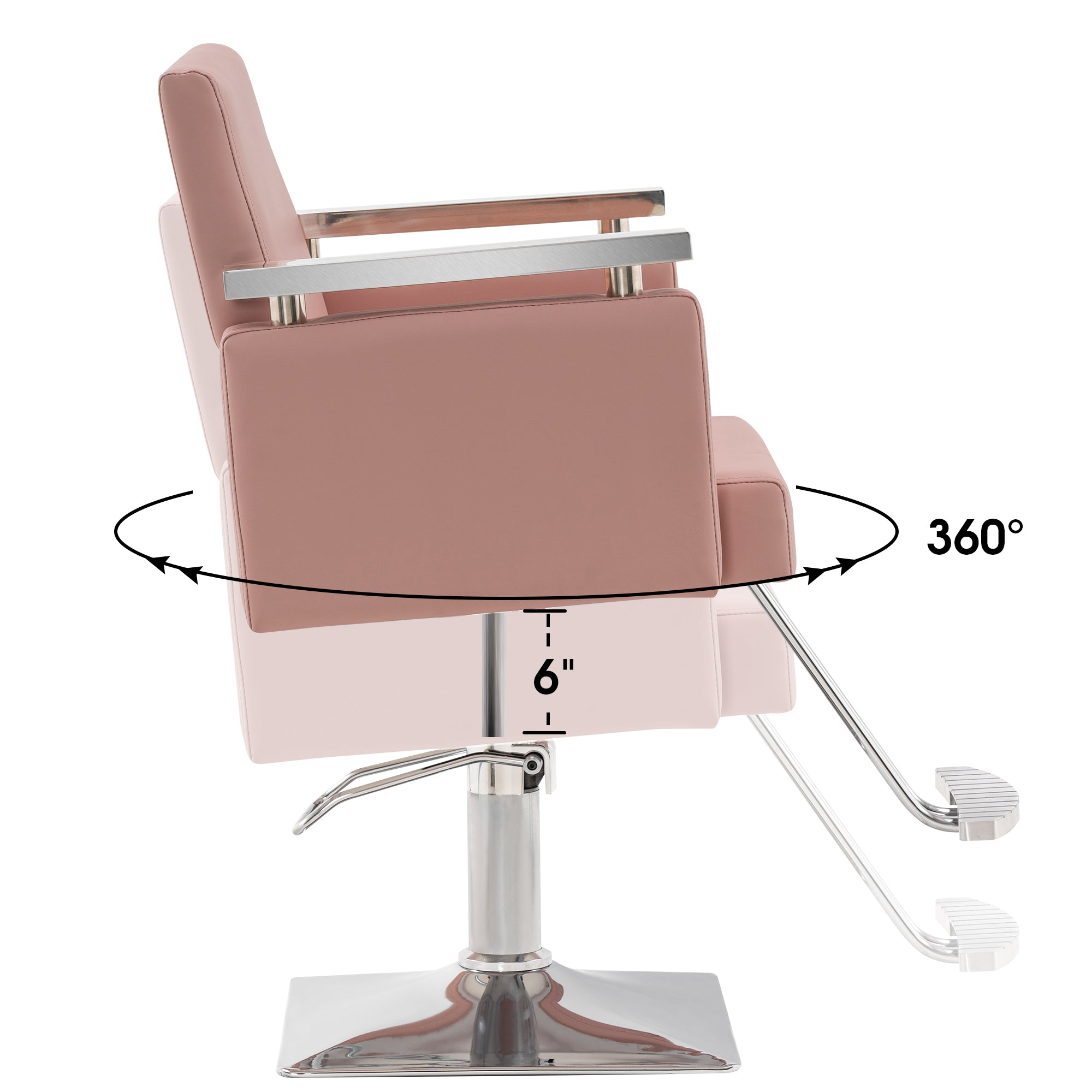 BarberPub Salon Chair, Styling Chair for Hair Stylist, Home Salon SPA Equipment 8808