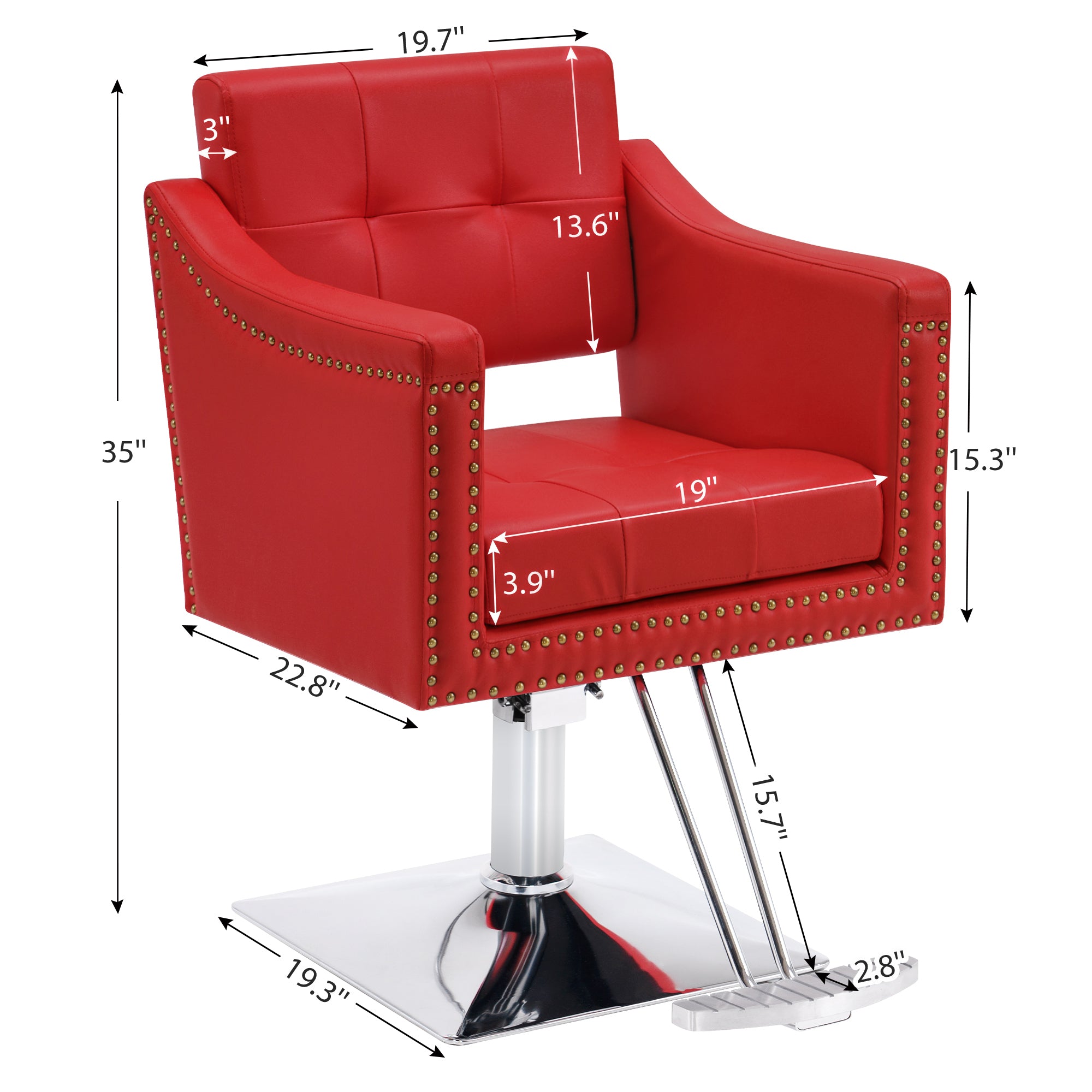 BarberPub Hydraulic Salon Chair,Beauty Spa Styling Chair for Hair Stylist 8813