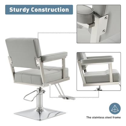 BarberPub Styling Salon Chair, Hydraulic Pump Swivel Salon Equipment 8816