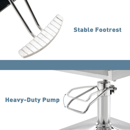 BarberPub Styling Salon Chair, Hydraulic Pump Swivel Salon Equipment 8816