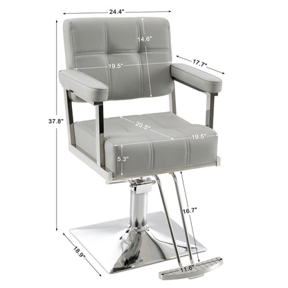 BarberPub Styling Salon Chair, Hydraulic Pump Swivel Salon Equipment 8816