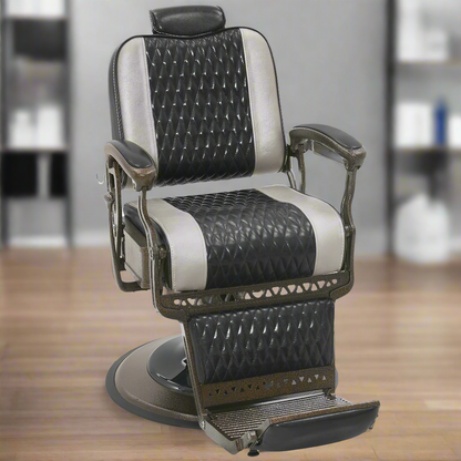 BarberPub Vintage Reclining Barber Chair, Heavy Duty Hair Styling Salon Chair 9216