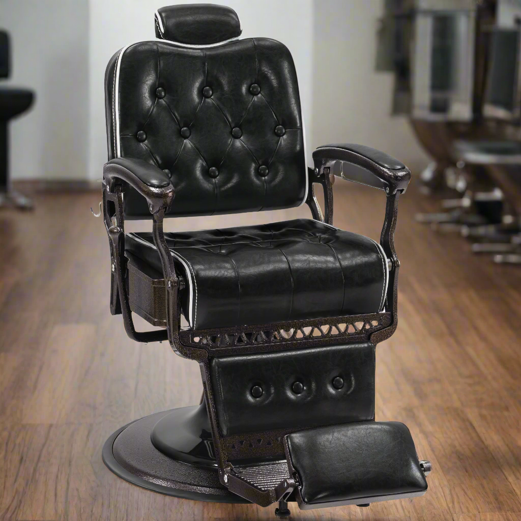 BarberPub All Purpose Barber Chair, Vintage Reclining Hydraulic Hair Salon Chair 9218