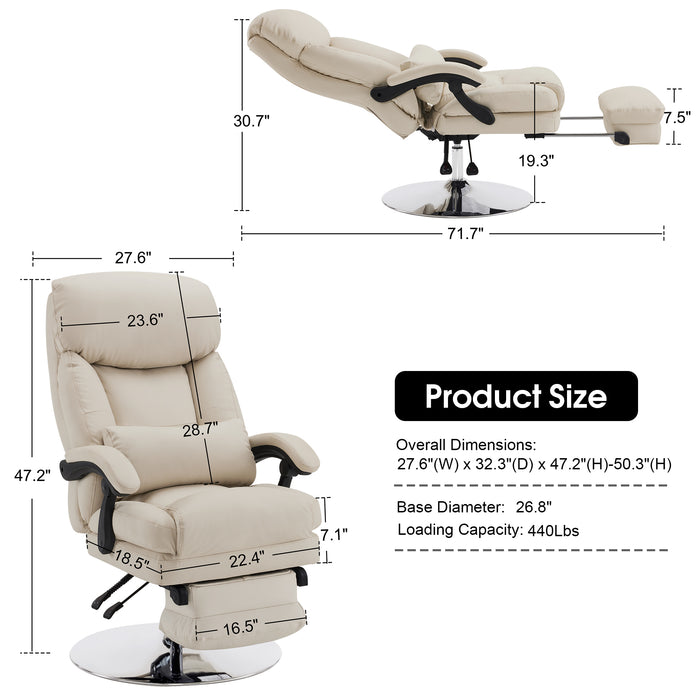 BarberPub Adjustable Facial Beauty Chair Spa Bed, Air Pressure Lifting Facial Spa Chair with 360 Degrees Rotating, Faux Leather / Fabric Tattoo Salon Spa Chair for Esthetician Beauty Home Office Equipment 3571