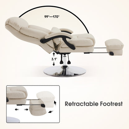 BarberPub Pedicure Chair, 360° Rotating Lifting Facial Beauty Spa Chair 3571