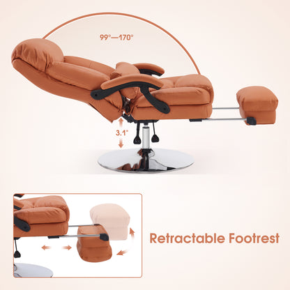 BarberPub Pedicure Chair, 360° Rotating Lifting Facial Beauty Spa Chair 3571