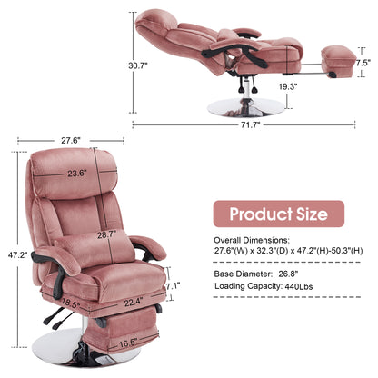 BarberPub Pedicure Chair, 360° Rotating Lifting Facial Beauty Spa Chair 3571