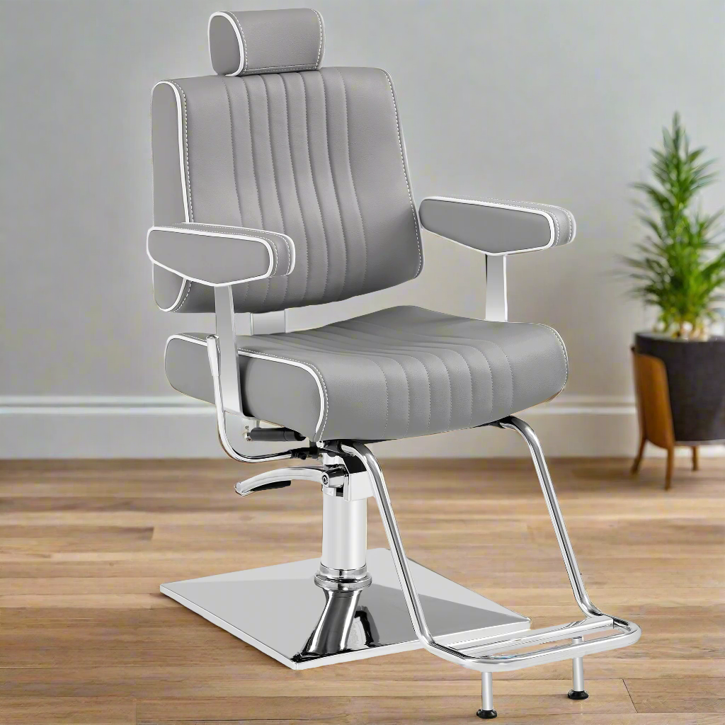 BarberPub Reclining Barber Chair for Hair Stylist, Hydraulic Swivel Salon Chair 9138