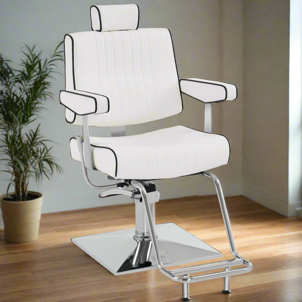 BarberPub Reclining Barber Chair for Hair Stylist, Hydraulic Swivel Salon Chair 9138