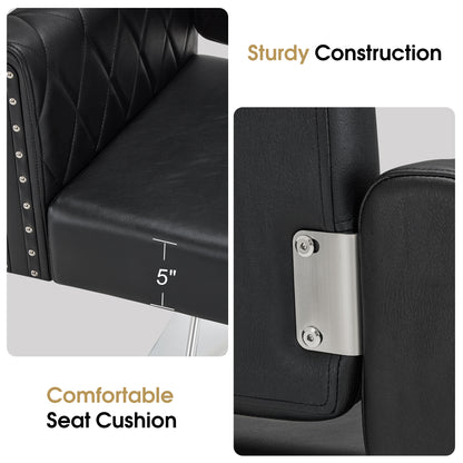 BarberPub Classic Hydraulic Styling Chair for Professionals, Barber Salon Chair 8819