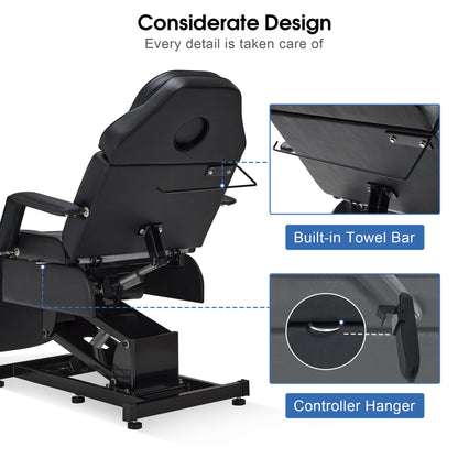 Electric Beauty Bed with 3 Motors, Tattoo Facial Bed for Esthetician , Massage Table for Client N2751