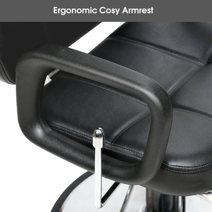 Barber Chair 2059 & Salon Mat 0020 Set - All Purpose Hydraulic Barber Chair with Ergonomic NBR Anti-Fatigue Barber Mat, Ideal for Stylists