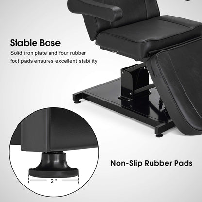 3 Motors Fully Adjustable Electric Facial Bed, Hydraulic Message Beauty Tattoo Chair with Thick Cushion 2782