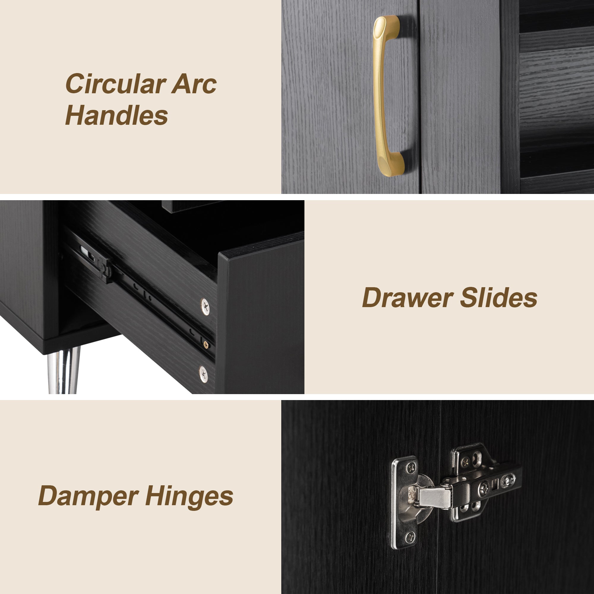 BarberPub Manicure Table, Nail Makeup Desk Salon Workstation for Storage 2611