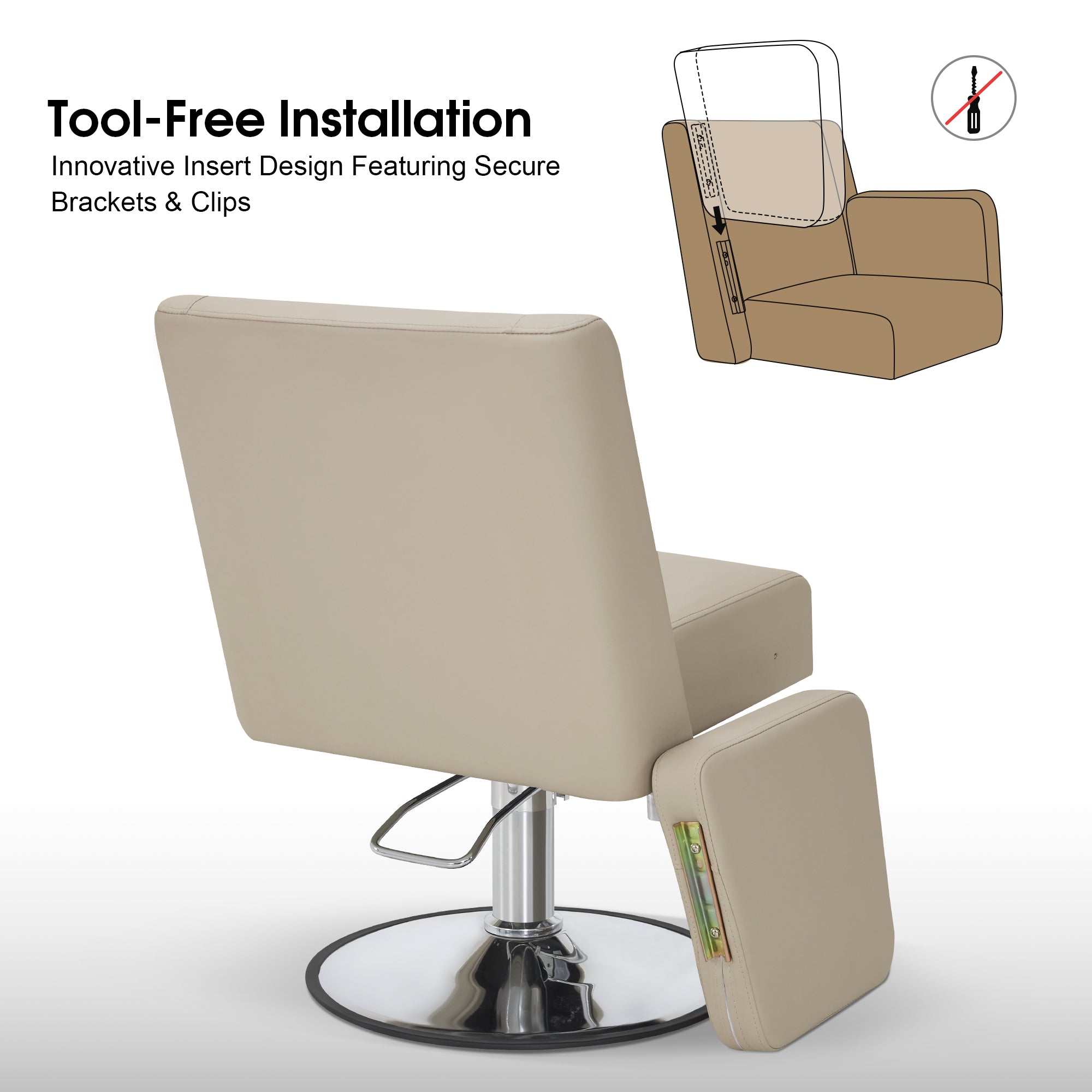 BarberPub Salon Chair for Hair Stylist, Hydraulic Barber Chair for Home Salon 9446