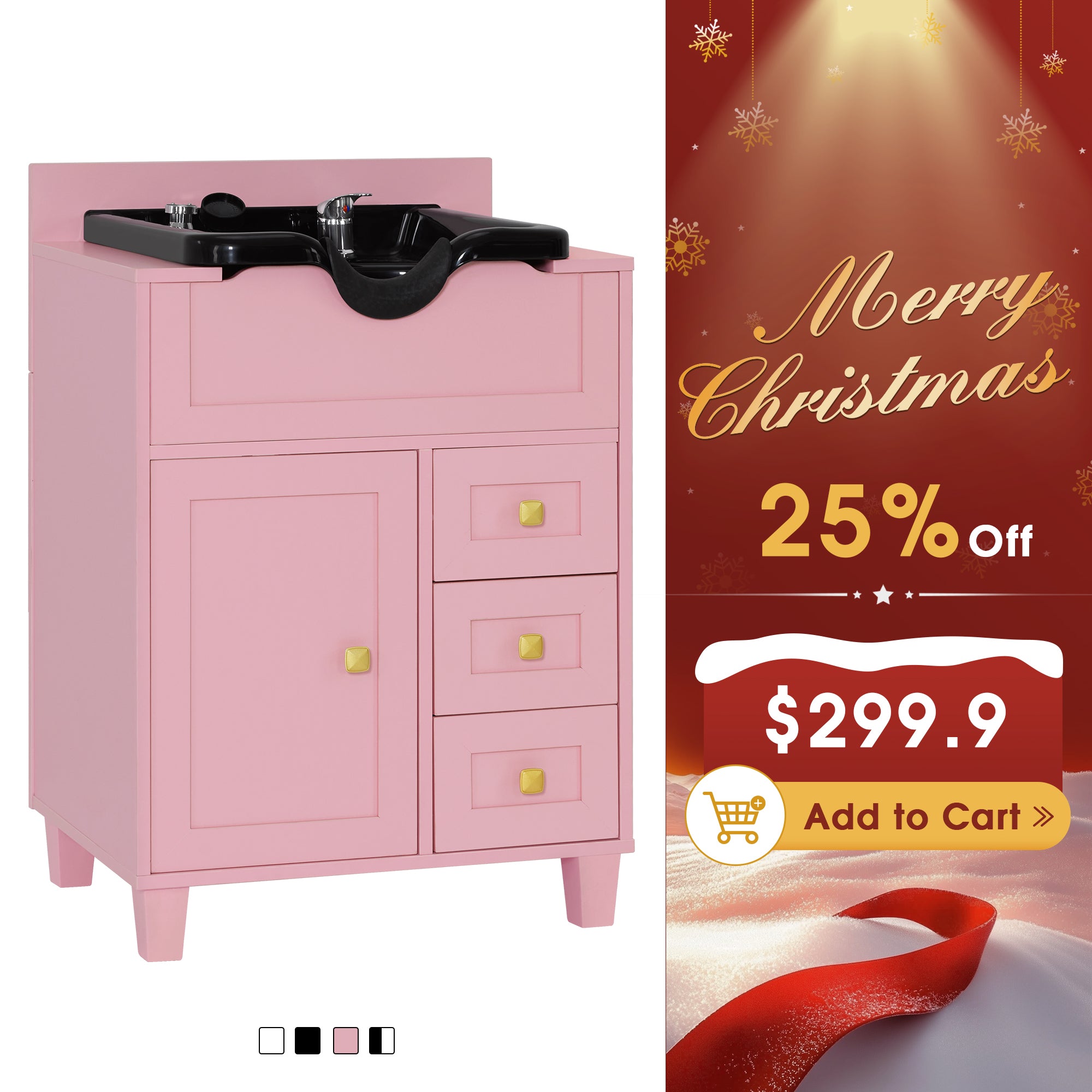 Barber Textured Embossed Storage Shampoo Station, Hair Salon Shampoo Backwash Equipment 7131