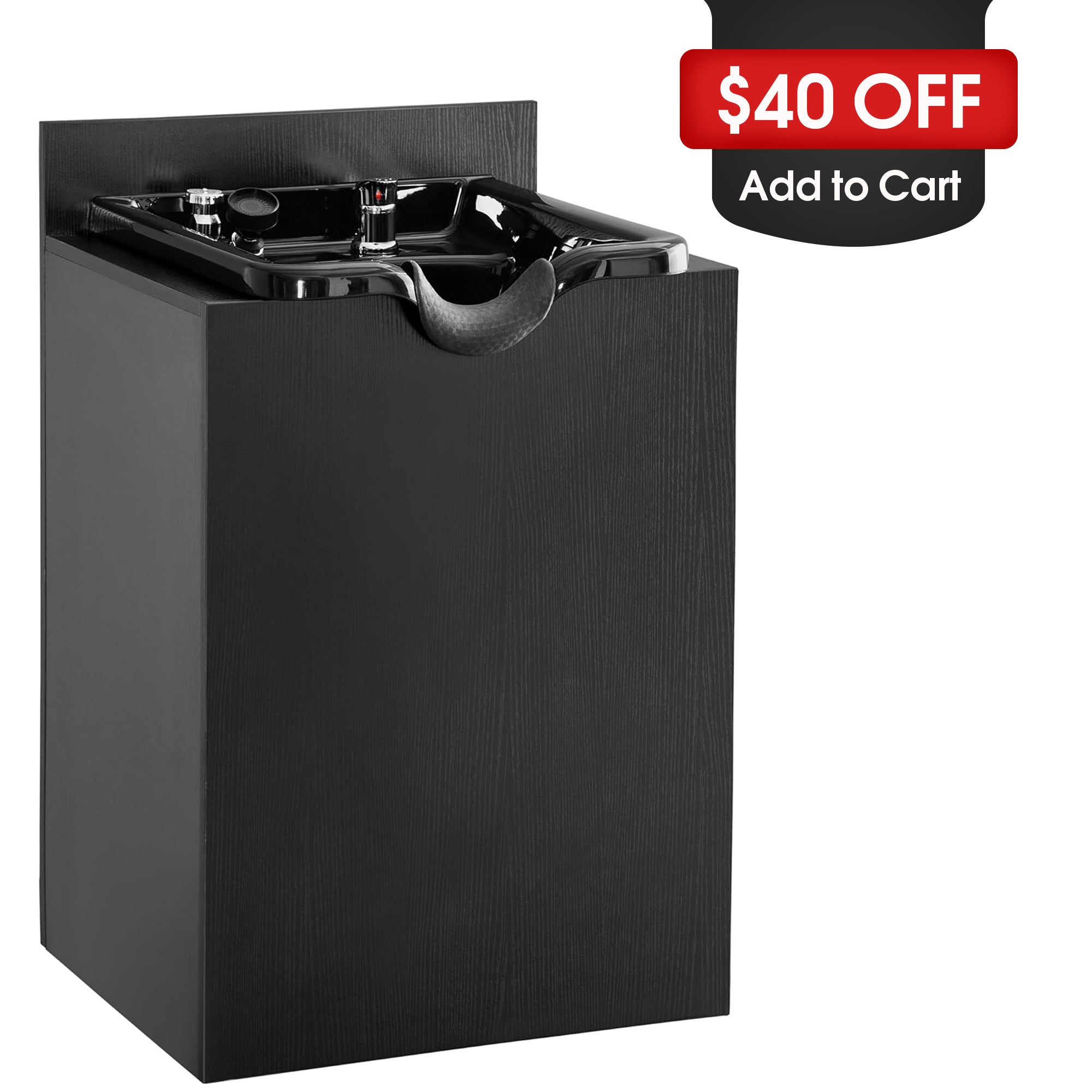 Hair Salon Shampoo Station, Barber SPA Shampoo Backwash Cabinet with Shampoo Sink 7134