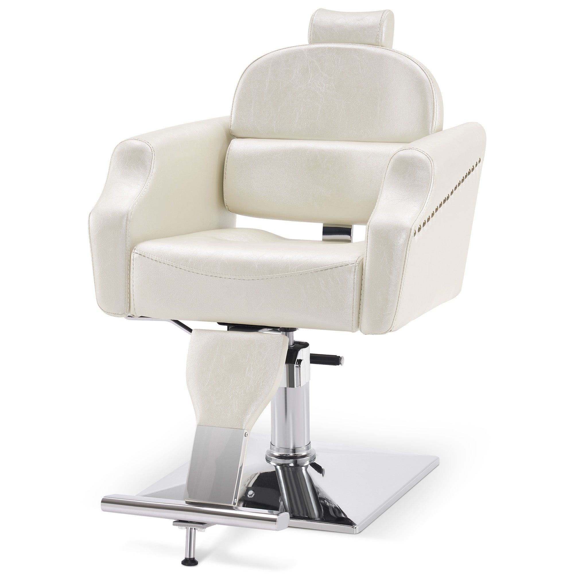 BarberPub Barber Chair with Headrest, Reclining Salon Chairs for Hair Stylist 3125