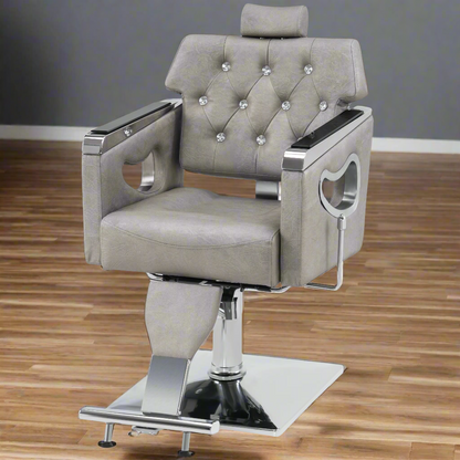 BarberPub Reclining Barber Chair for Hair Stylist, Hair Beauty Spa Salon Chair 8132