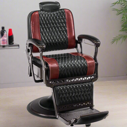 BarberPub Vintage Reclining Barber Chair, Heavy Duty Hair Styling Salon Chair 9216