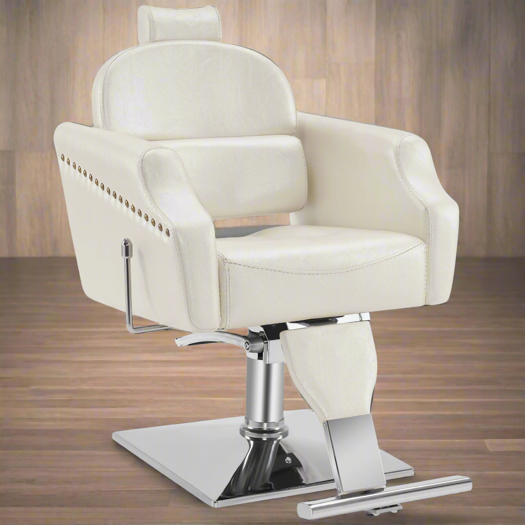 BarberPub Barber Chair with Headrest, Reclining Salon Chairs for Hair Stylist 3125