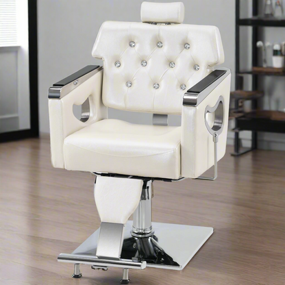 BarberPub Reclining Barber Chair for Hair Stylist, Hair Beauty Spa Salon Chair 8132