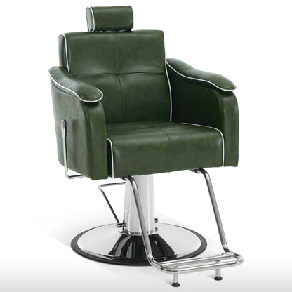 BarberPub Reclining Barber Chair for Hair Stylist, Hydraulic Hair Styling Salon Chair 9182