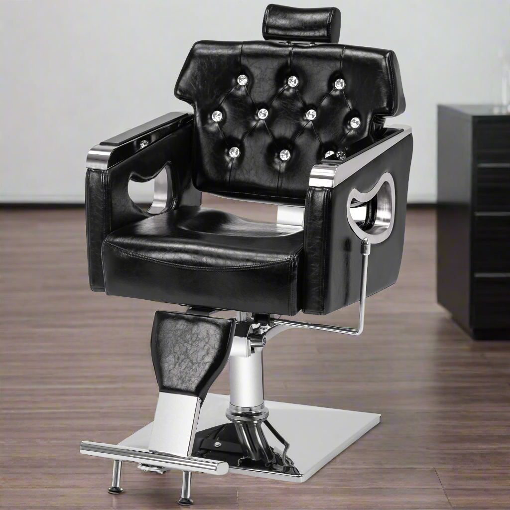 BarberPub Reclining Barber Chair for Hair Stylist, Hair Beauty Spa Salon Chair 8132