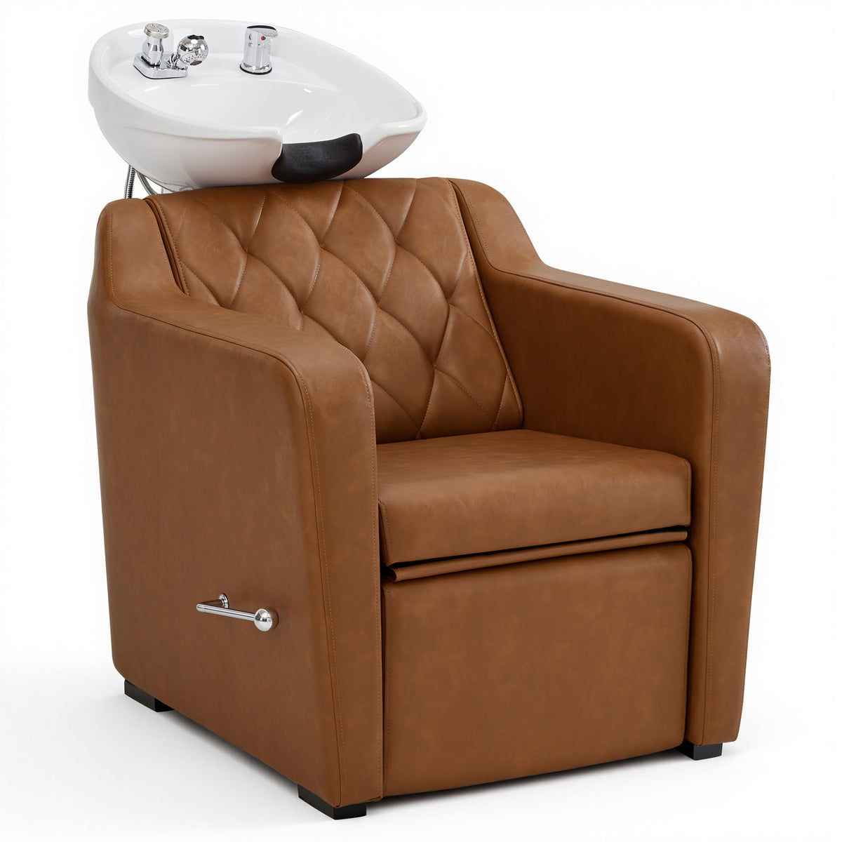 BarberPub Backwash Shampoo Chair and Bowl Set for Salon, 9064